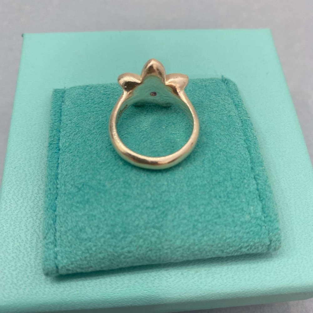 Tiffany & Co. 925 Silver Purple Lolite Flower Ring- size 5.5 excellent condition - Picture 8 of 8